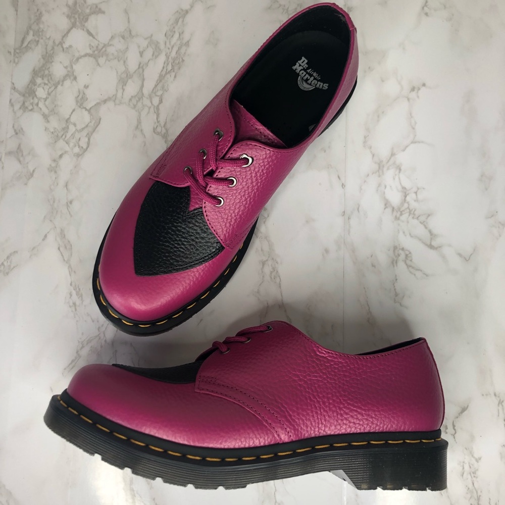 NWT Rare Dr. Doc Martens 1461 Amore Heart Leather Oxford Shoes Pink Size 10 - Picture 4 of 13